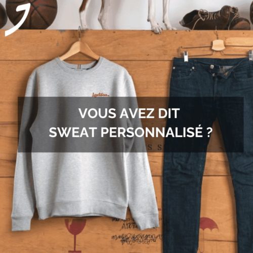 Image illustrant un sweat personnalisé avec un logo brodé